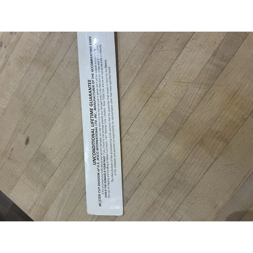 Master Cut by Jessco Chef Knife Stainless Steal w/Sleeve Serrated Cutlery 13